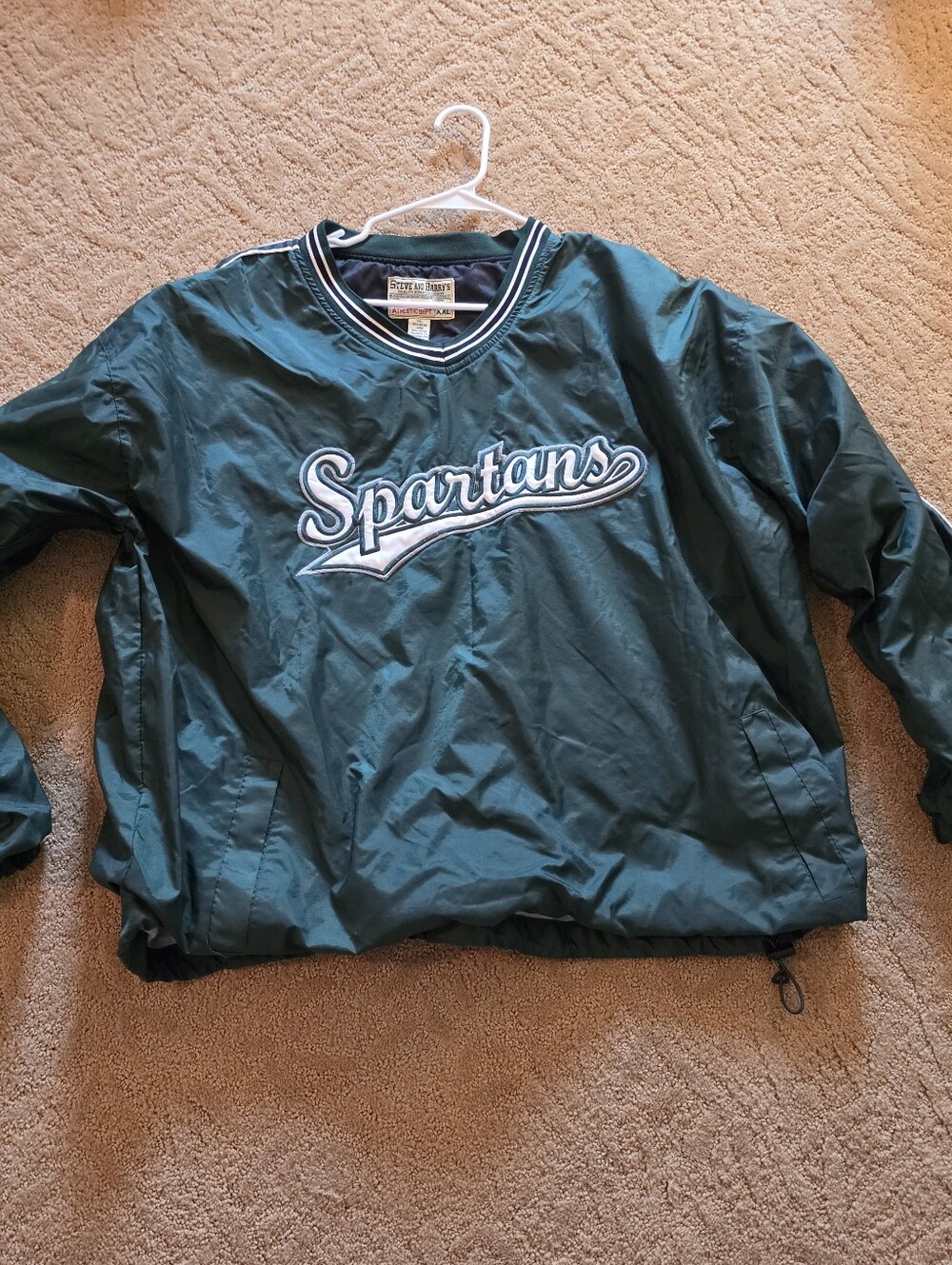 Vintage Michigan State Spartans Steve And Barry’s Lined Pullover Jacket Men XXL